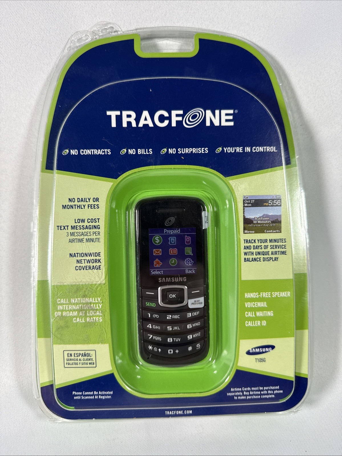 Samsung SGH-T105G – Black ( TracFone ) Cellular Phone New Sealed