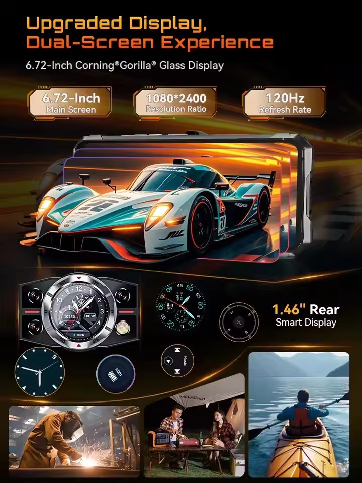 Cubot KingKong 11 5G Rugged Phone 6.72″ 10200mAh 32GB+256GB 108MP Android 15 NFC