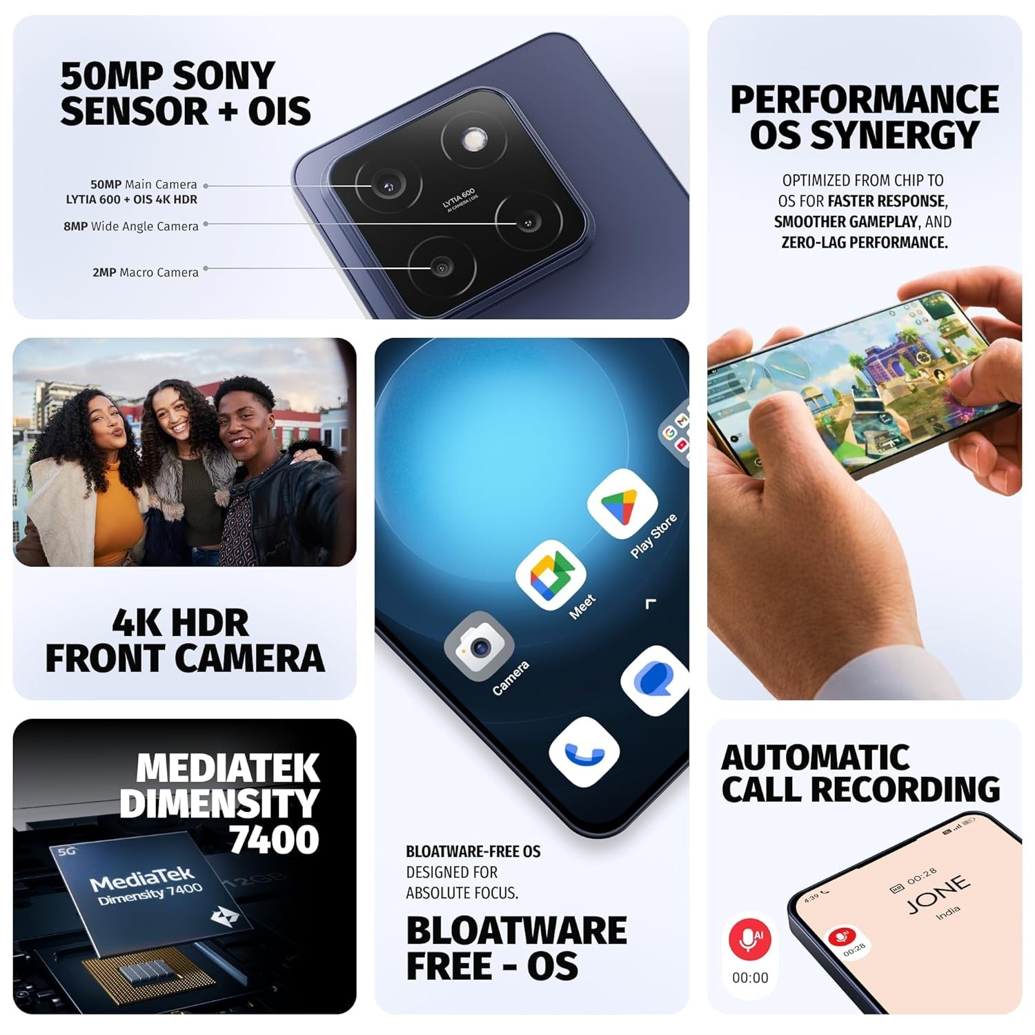 Wobble One 5G 12GB 256GB 50MP Epic Front Camera Dual 4KHDR Unlocked Global White
