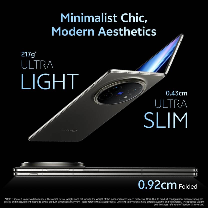 vivo X Fold5 5G (Gray,512GB 16GB RAM) 8 Gen 3 Processor NFC ESIM Global Version.