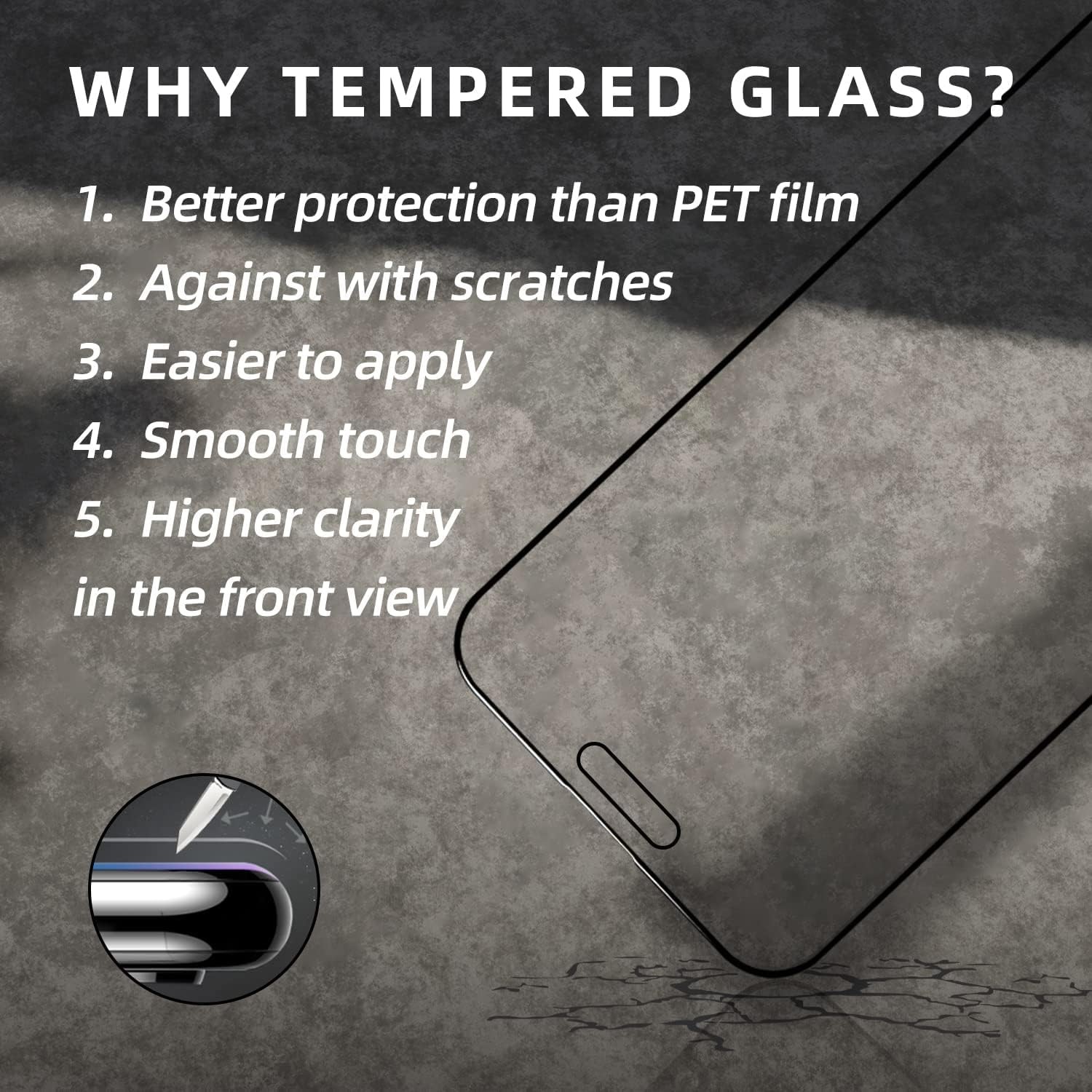 1PCS Privacy Screen Protector for iPhone 17 6.3 Inch Gradient Color Full Coverag