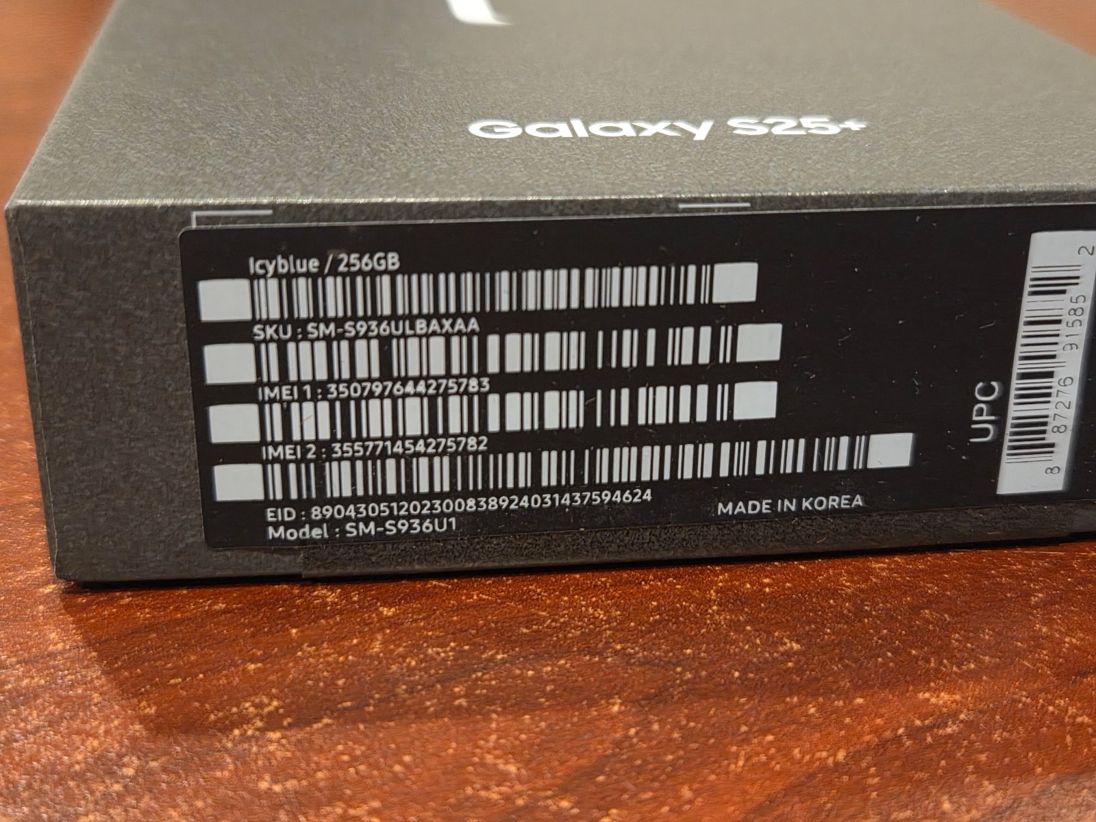 MINT Samsung Galaxy S25+ Plus SM-S936U1 – 256GB – Iceblue (Unlocked)