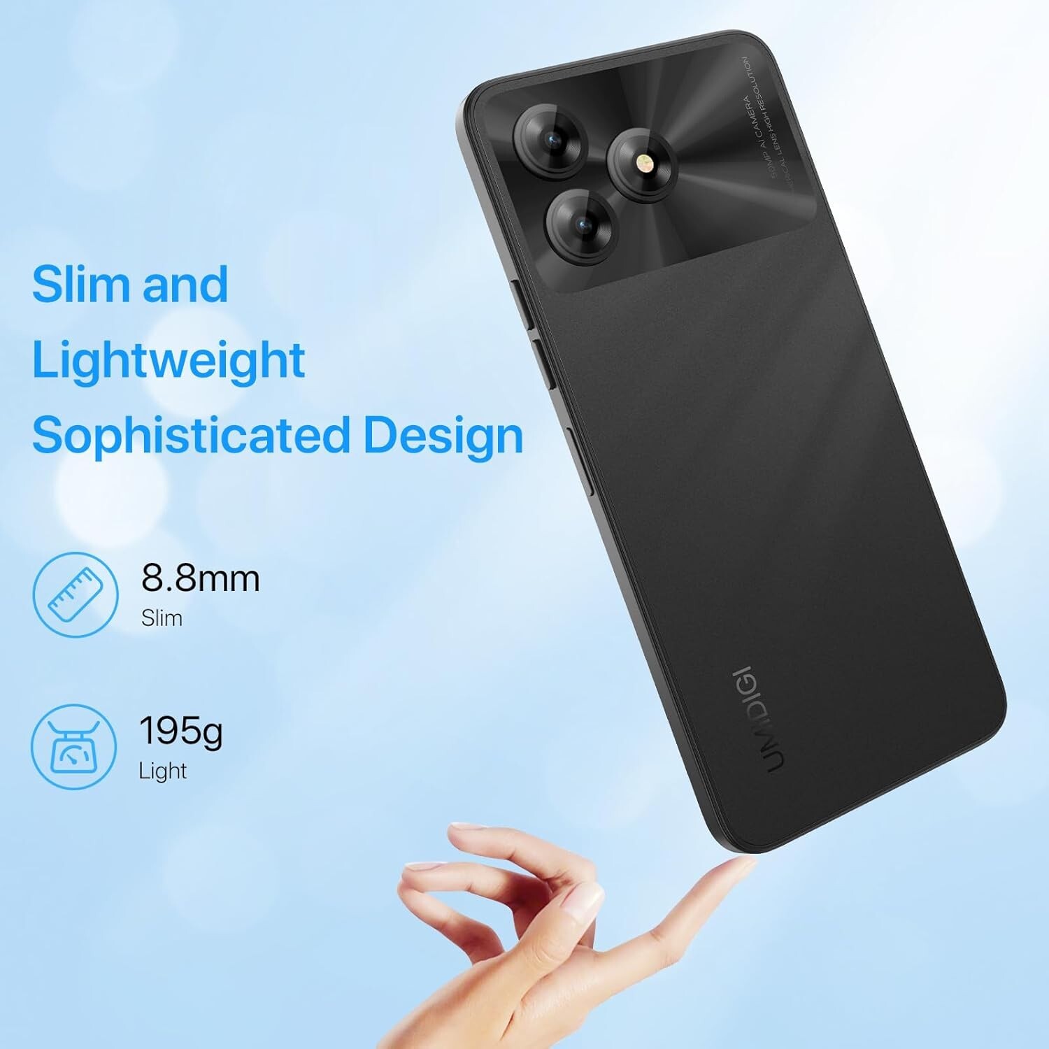G5 Android 13 Smartphones, 5000mAh 8+128GB/TF 1TB Expand, Ultra-Slim 6.6″ Screen