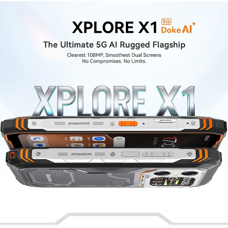 Global Blackview XPLORE X1 5G AI Rugged Smartphone Android 15 Waterproof Mobile