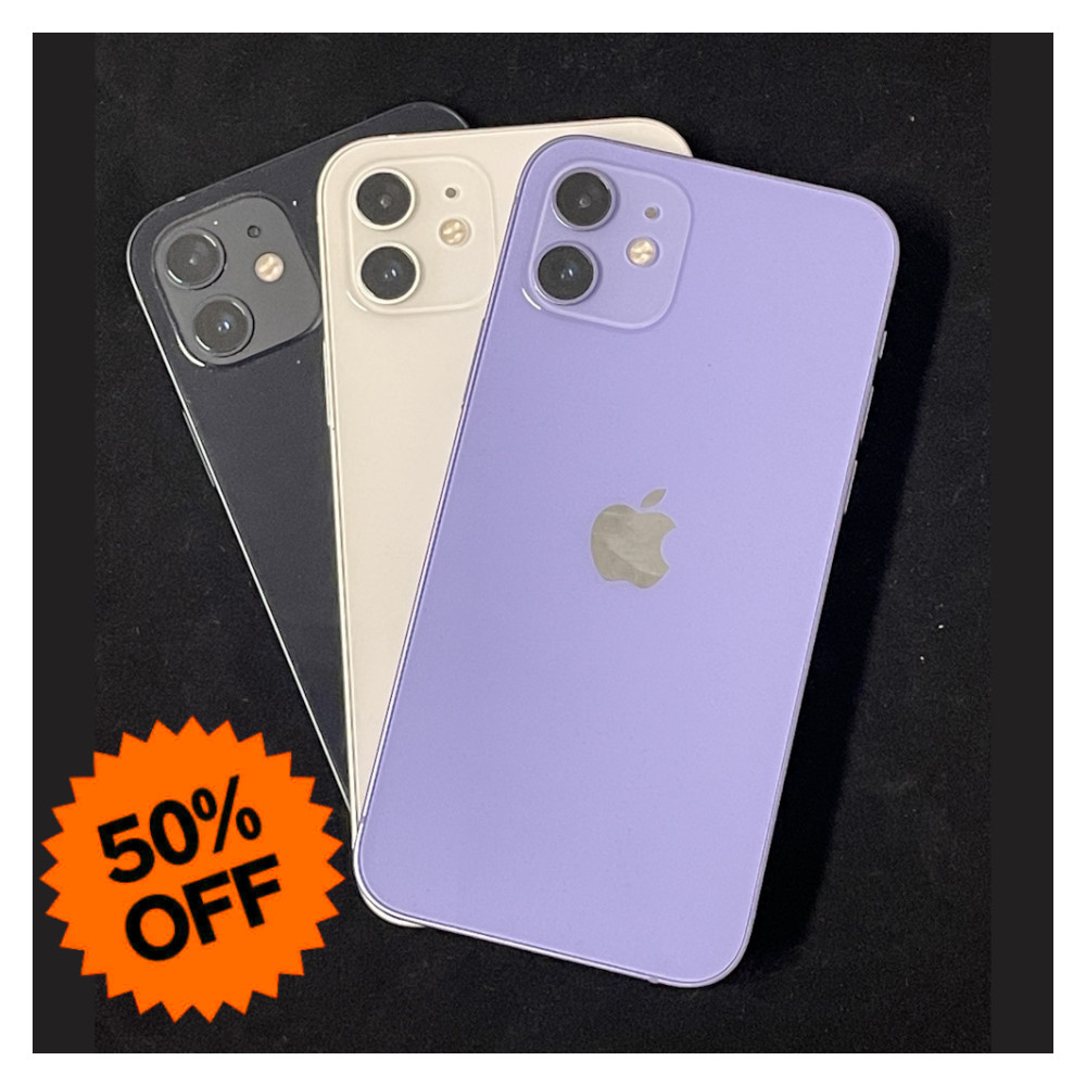 Apple iPhone 12 White/Black/Blue/Purple Unlocked Verizon 5G GSM 64GB|128GB iOS