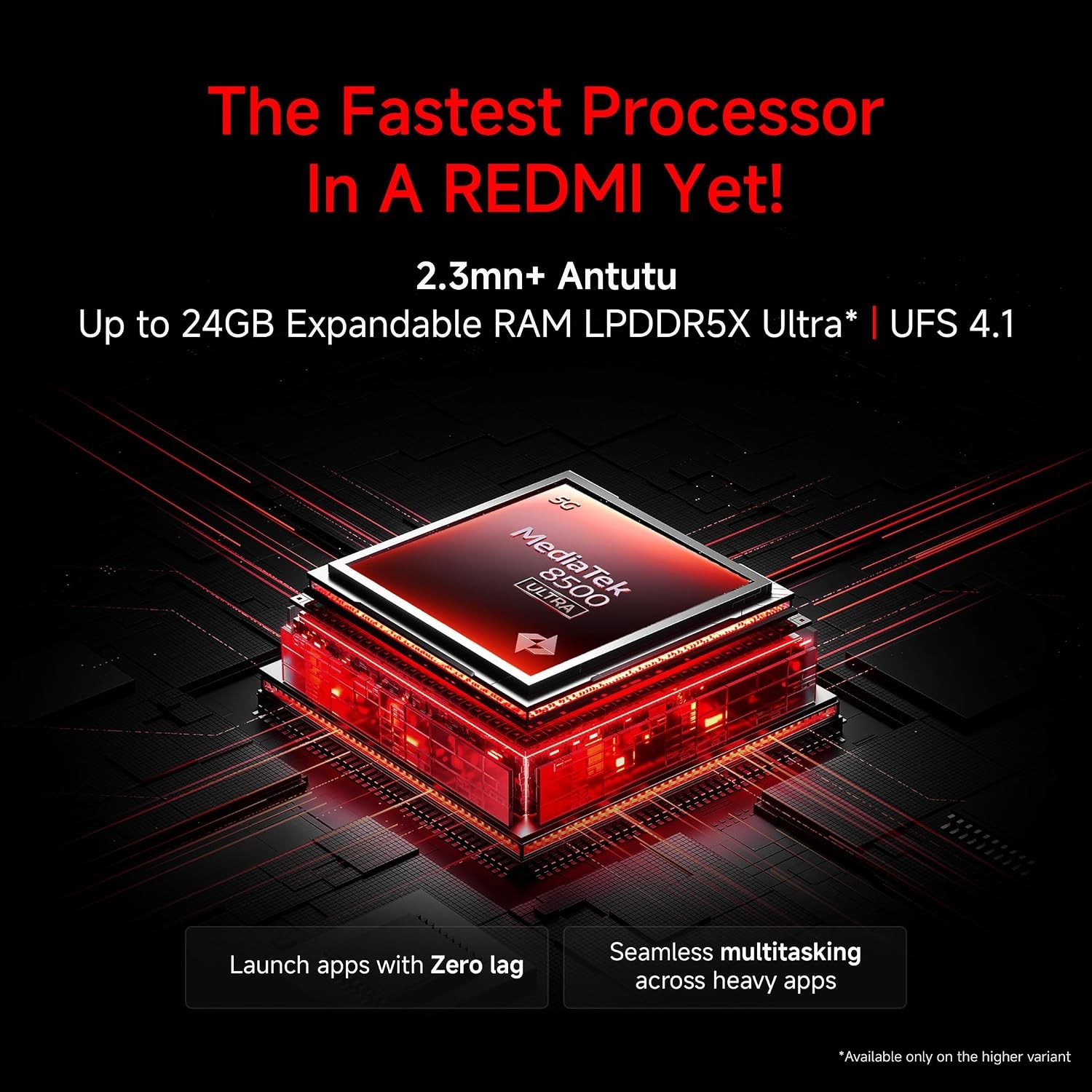 REDMI Turbo 5 (8GB + 256GB) Turbo White | MediaTek Dimensity 8500 Ultra