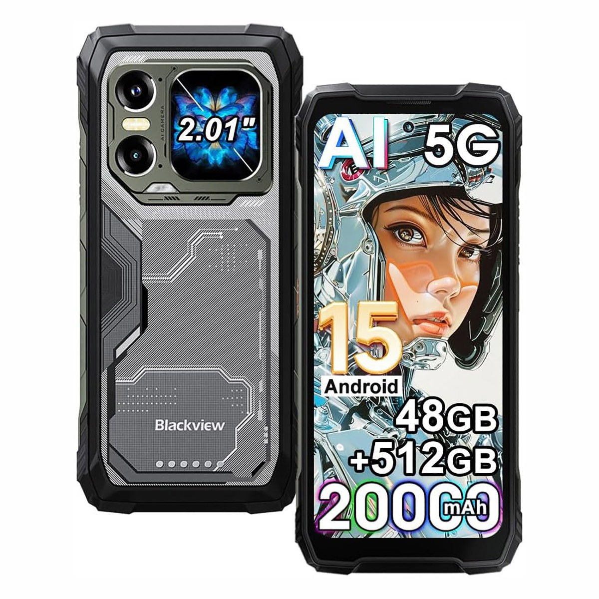 Blackview XPLORE 1 AI 5G Rugged Smartphone 48GB+512GB 6.78″ Android 15 NFC 64MP