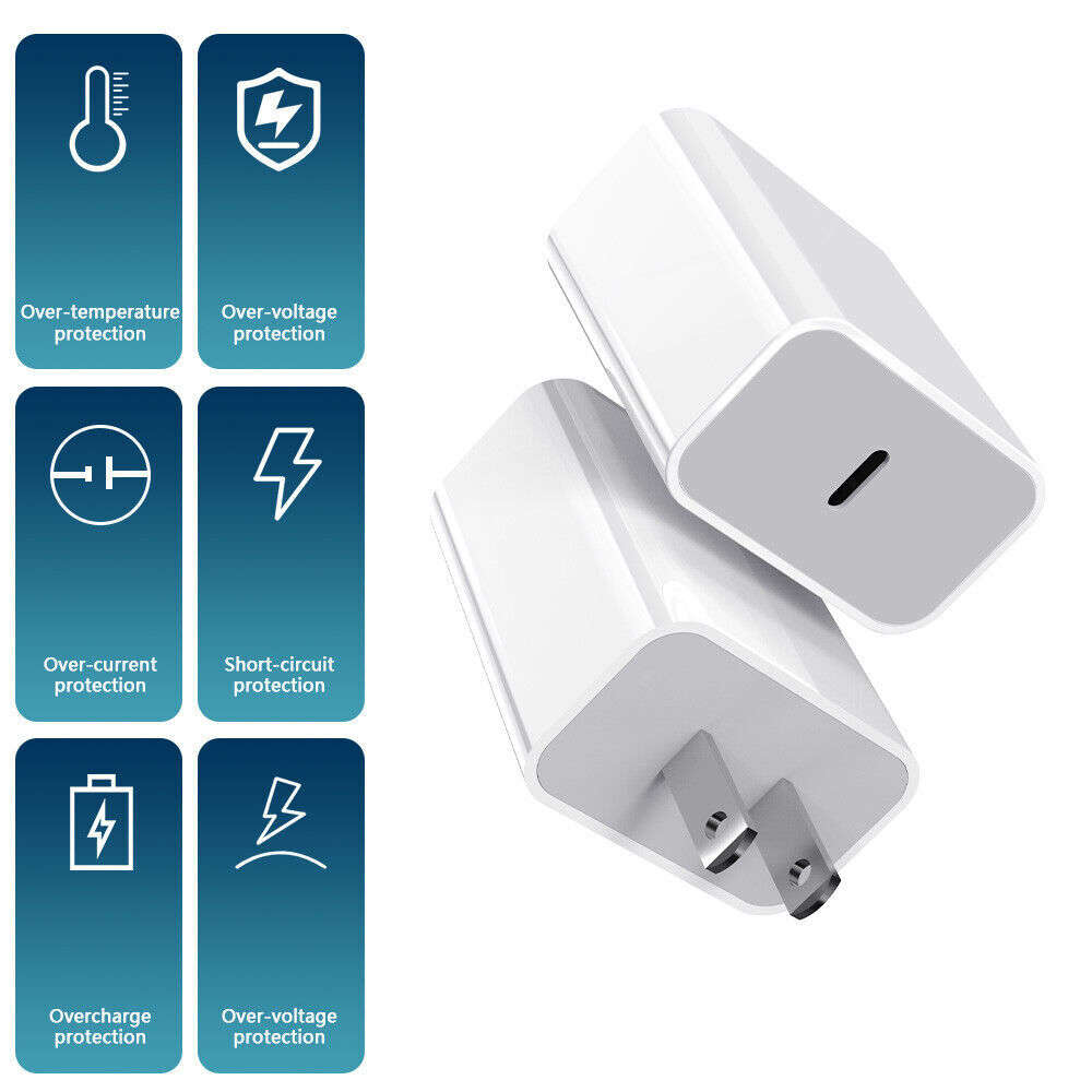 New 20W PD Super Fast Charger 3FT USB-C Cable For iphone 14 13 12 11 Pro Max XS