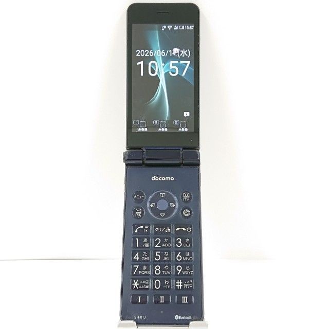 Sharp Aquos Mobile Sh-01J Docomo Blue Black Main Body C20728 Japanese Flip phone