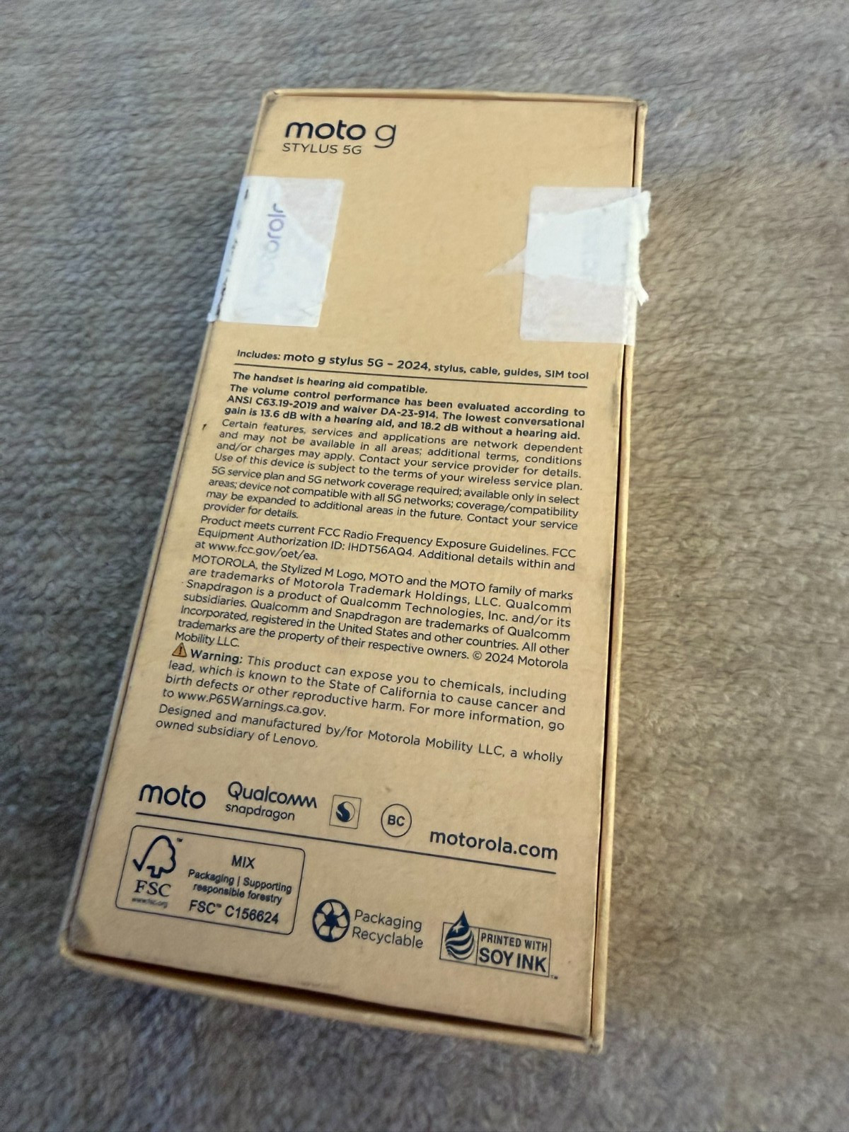 Motorola MOT XT2419-1 Moto G Styl 5G Caramel Latte 128gb Sealed Open Box Xfinity