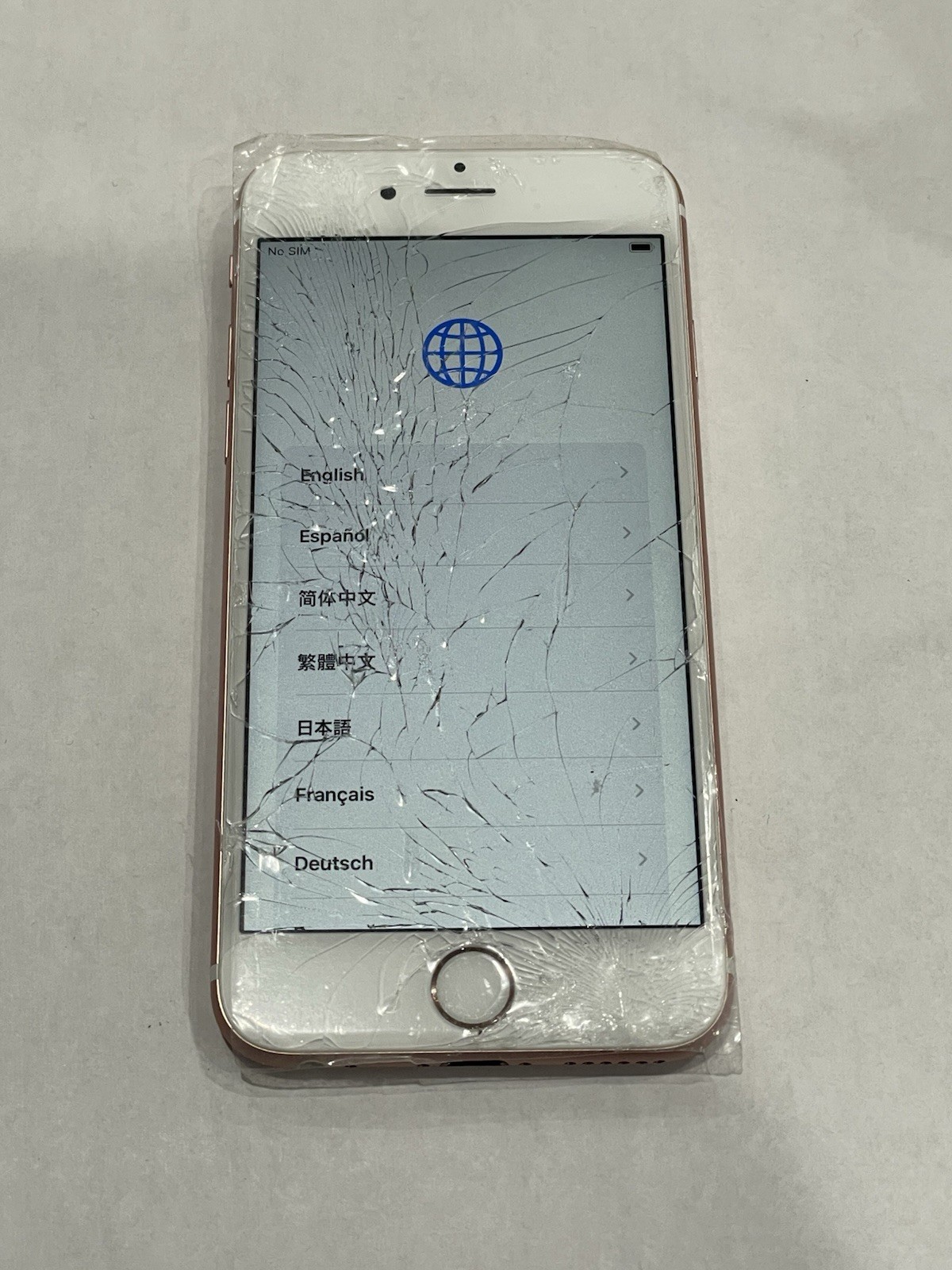 Apple iPhone 6s 32GB A1633 (Metro PCS) Rose Gold – Damaged – Cracked Screen