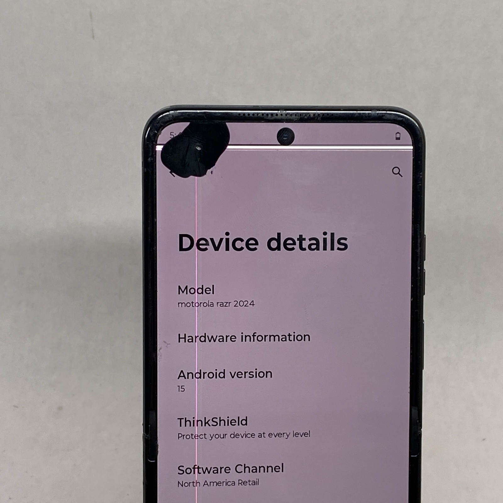 Motorola Razr 2024 XT2453-3 256GB Grey Factory Unlocked Bad Inner Screen READ*