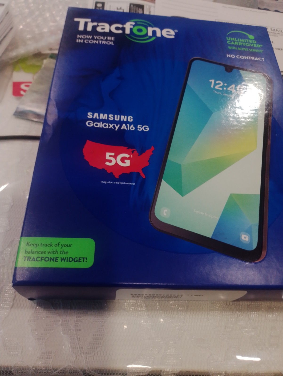 Samsung Galaxy A16 5G Tracfone 128GB Blue Black