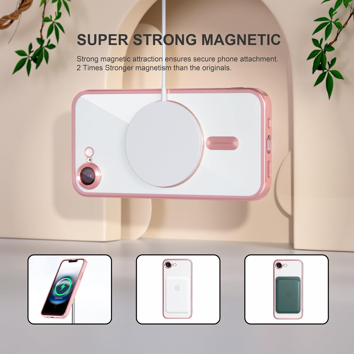 Magnetic for iPhone 17e / 16e Case [Never Yellowing] Full Camera Lens Protector