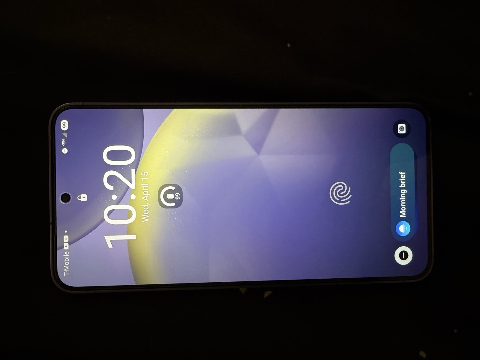 Samsung Galaxy S24 Fingerprint Sensor Purple T-Mobile Smartphone