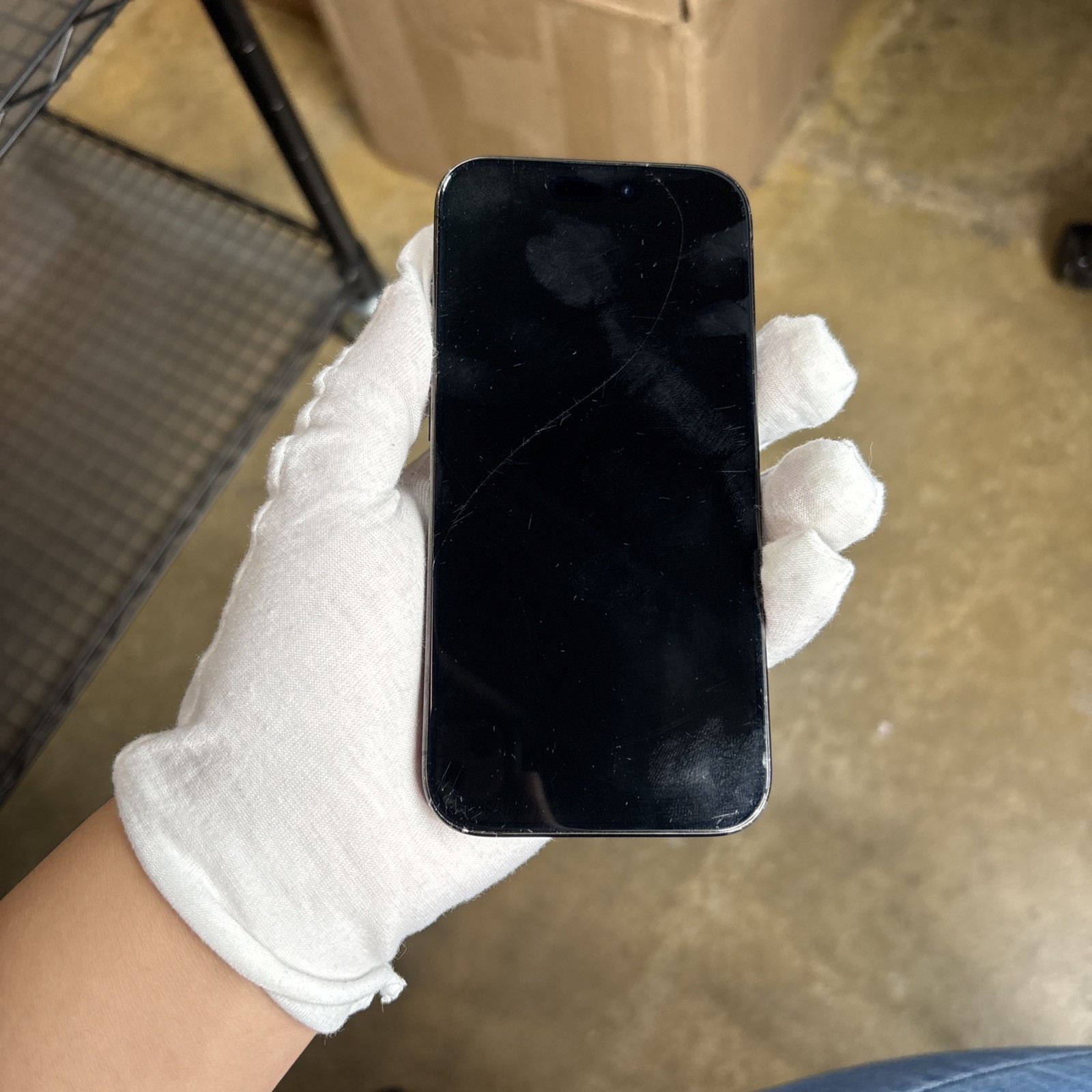 Apple iPhone 15 Pro 128GB Titanium Unlocked Cracked Back Front For Parts READ