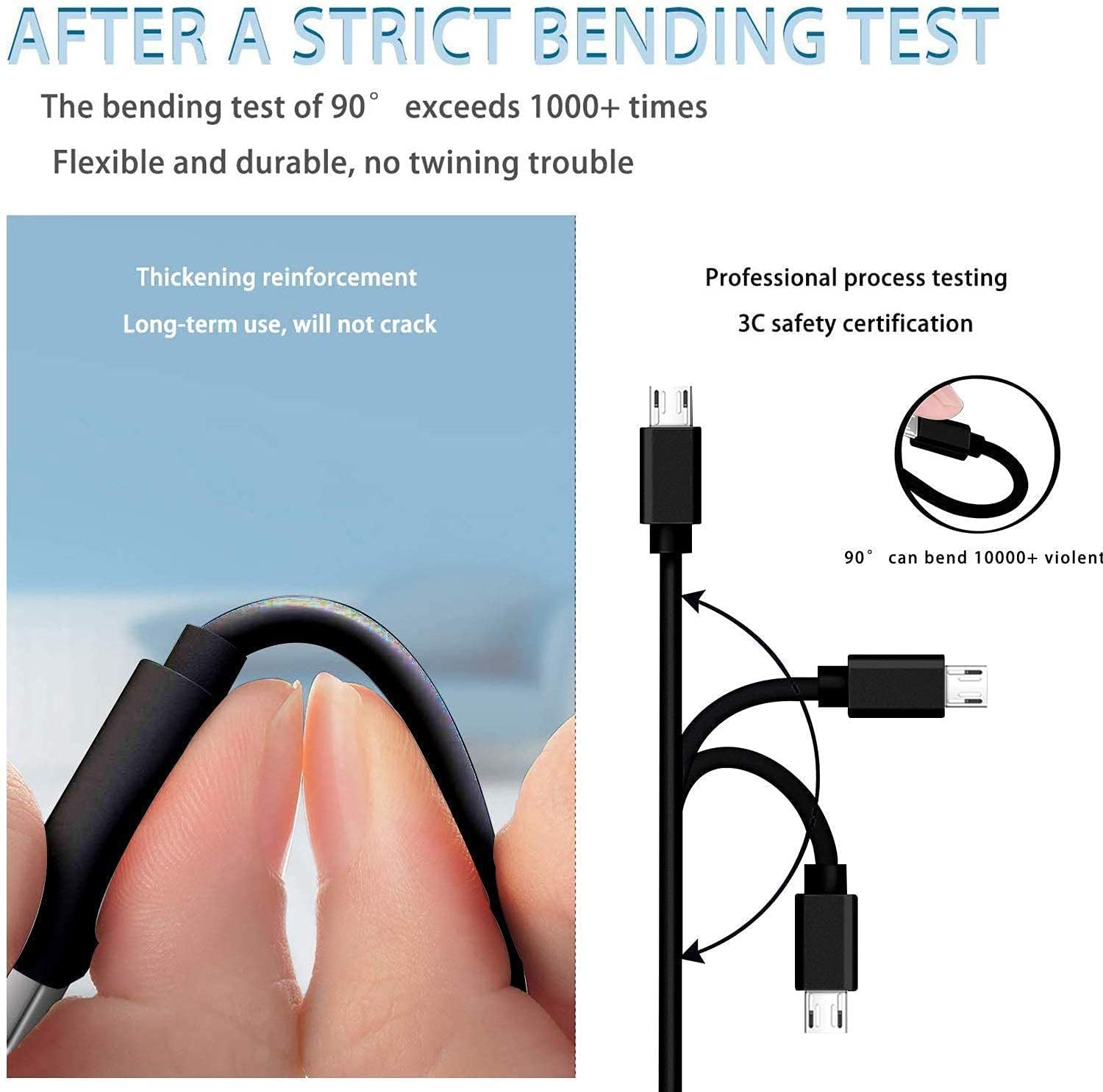 Micro USB Fast Wall Charger for LG Flip Phone, Orbic Journey V, 6Ft Cable