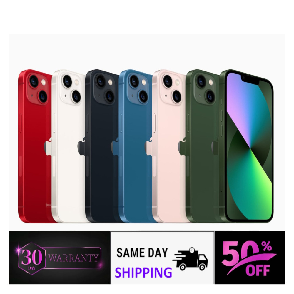 Apple iPhone 13 256GB/128GB – Midnight, Blue, Pink, Green, Red – Free Ship!