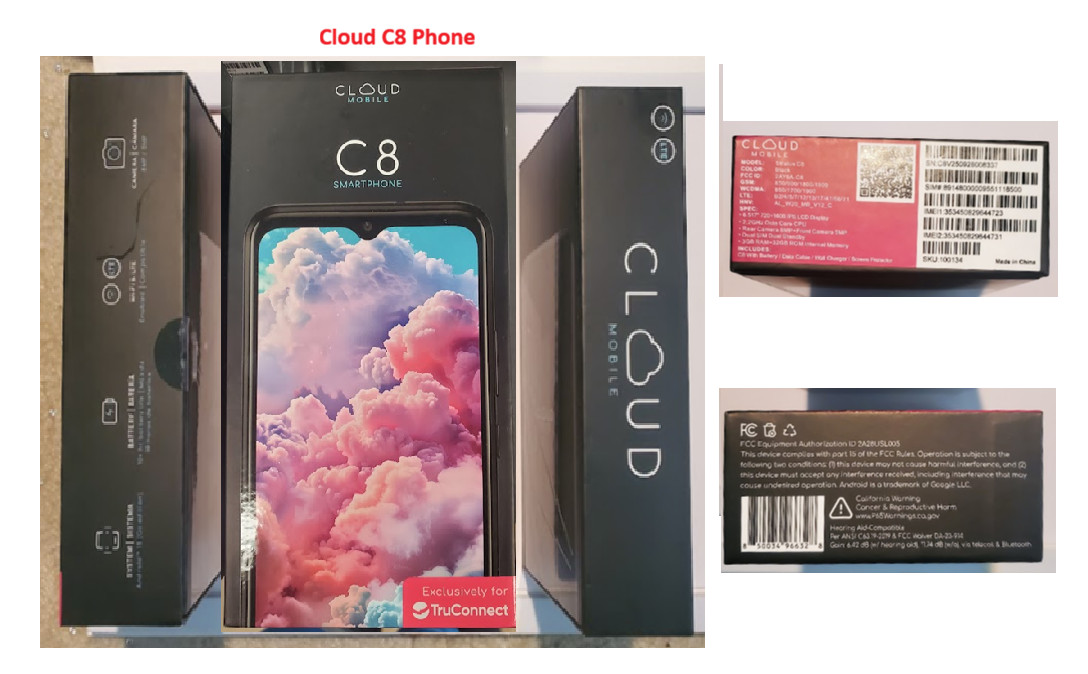 Cloud Mobile Stratus C8 32GB Black 6.5″ Smartphone TruConnect 4G LTE