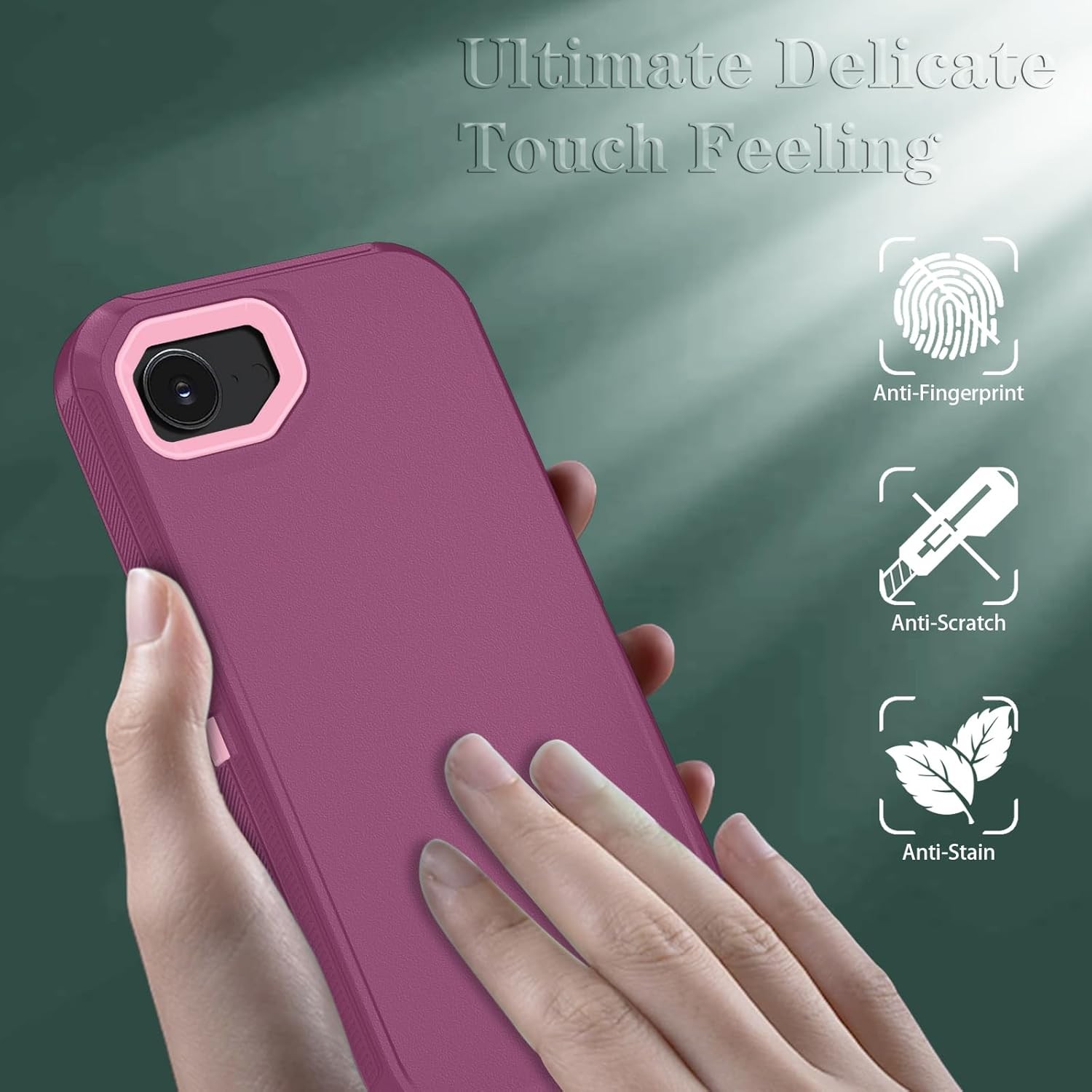 Phone Case for iPhone 16e & iPhone 17e with HD Screen Protector, Heavy Duty Cove