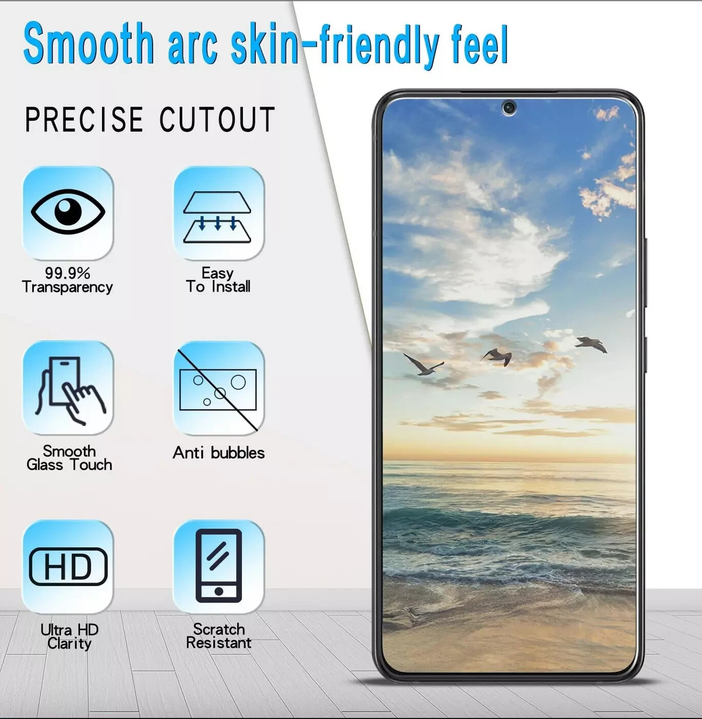 Samsung Galaxy S22 Plus Screen Protector Tempered Glass Bubble Free 3Pack