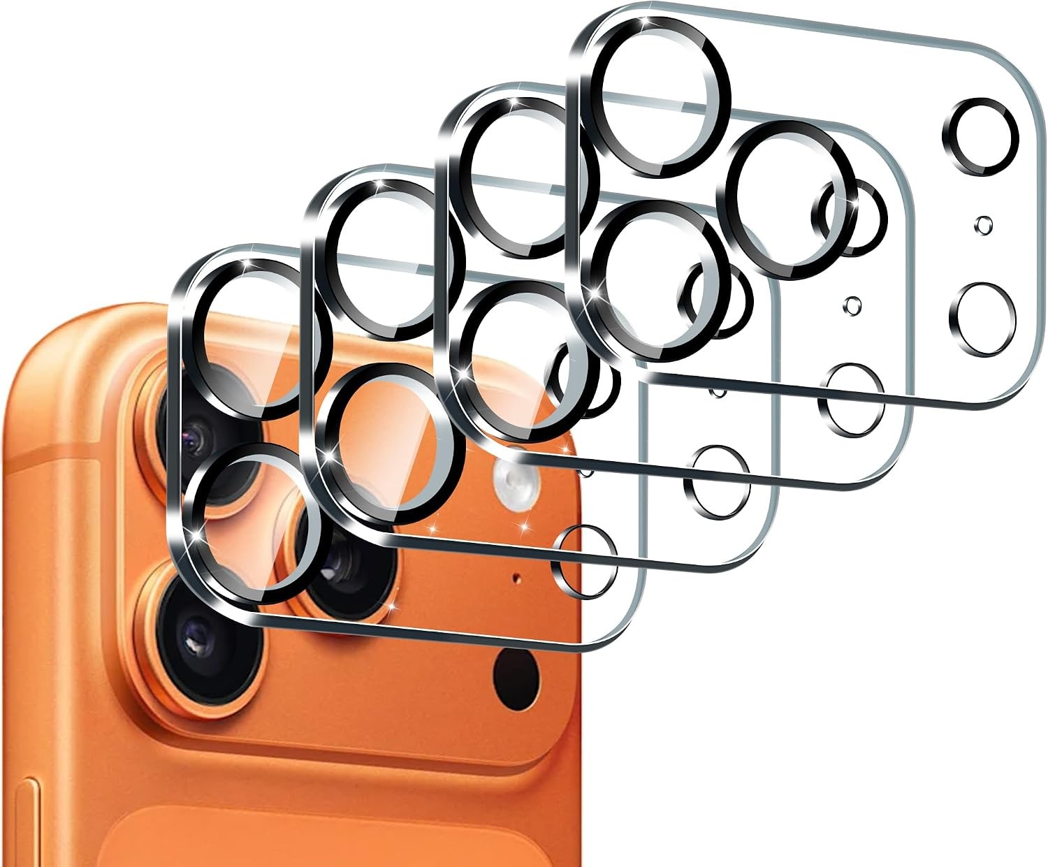 4-Pack Camera Lens Protector for iPhone 17 Pro Max Scratch-Resistant Tempered Gl