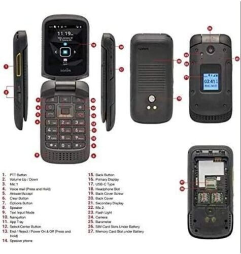 New Sonim XP3 XP3800 VERIZON Unlocked 4G LTE 8GB Rugged Camera Flip Phone in Box