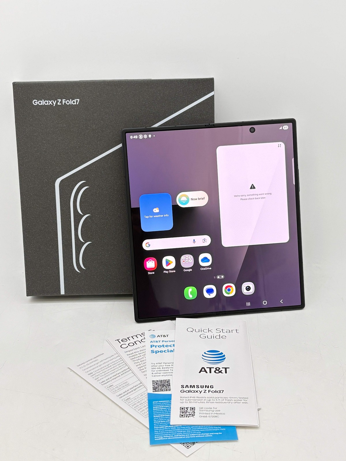 AT&T Samsung Galaxy Z Fold7 SM-F966U 256GB 12GB RAM Black