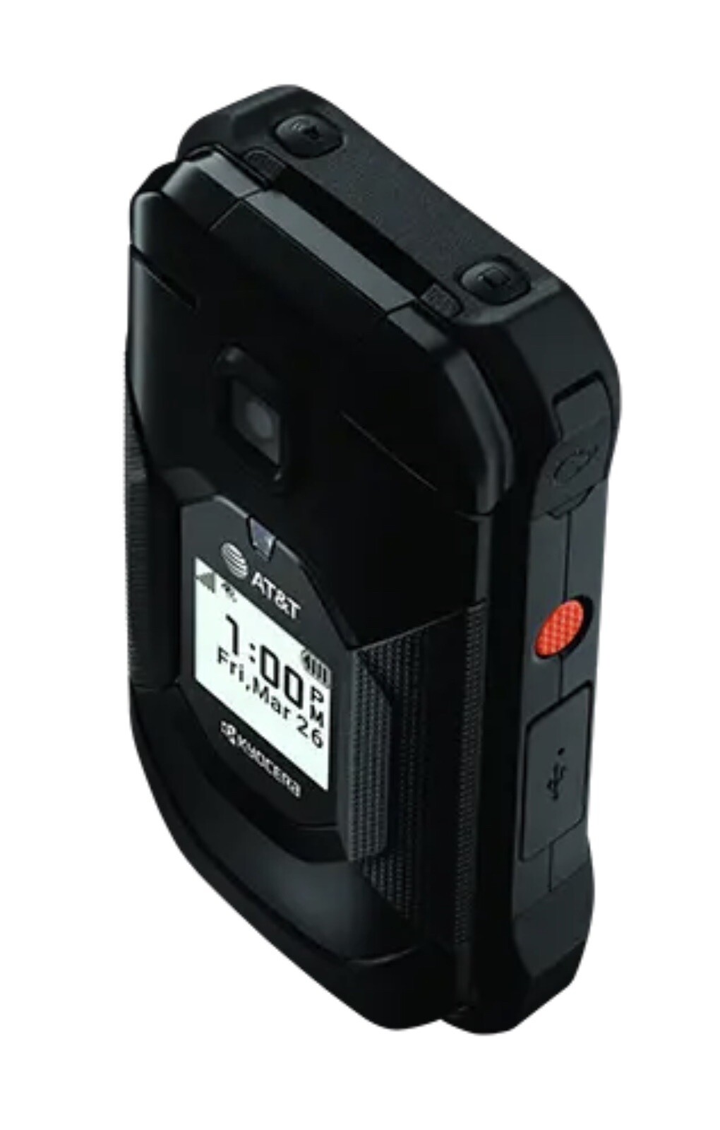 Kyocera DuraXe E4830 Epic AT&T Flip Phone 16GB Rugged Wi-Fi LTE Black (10/10)