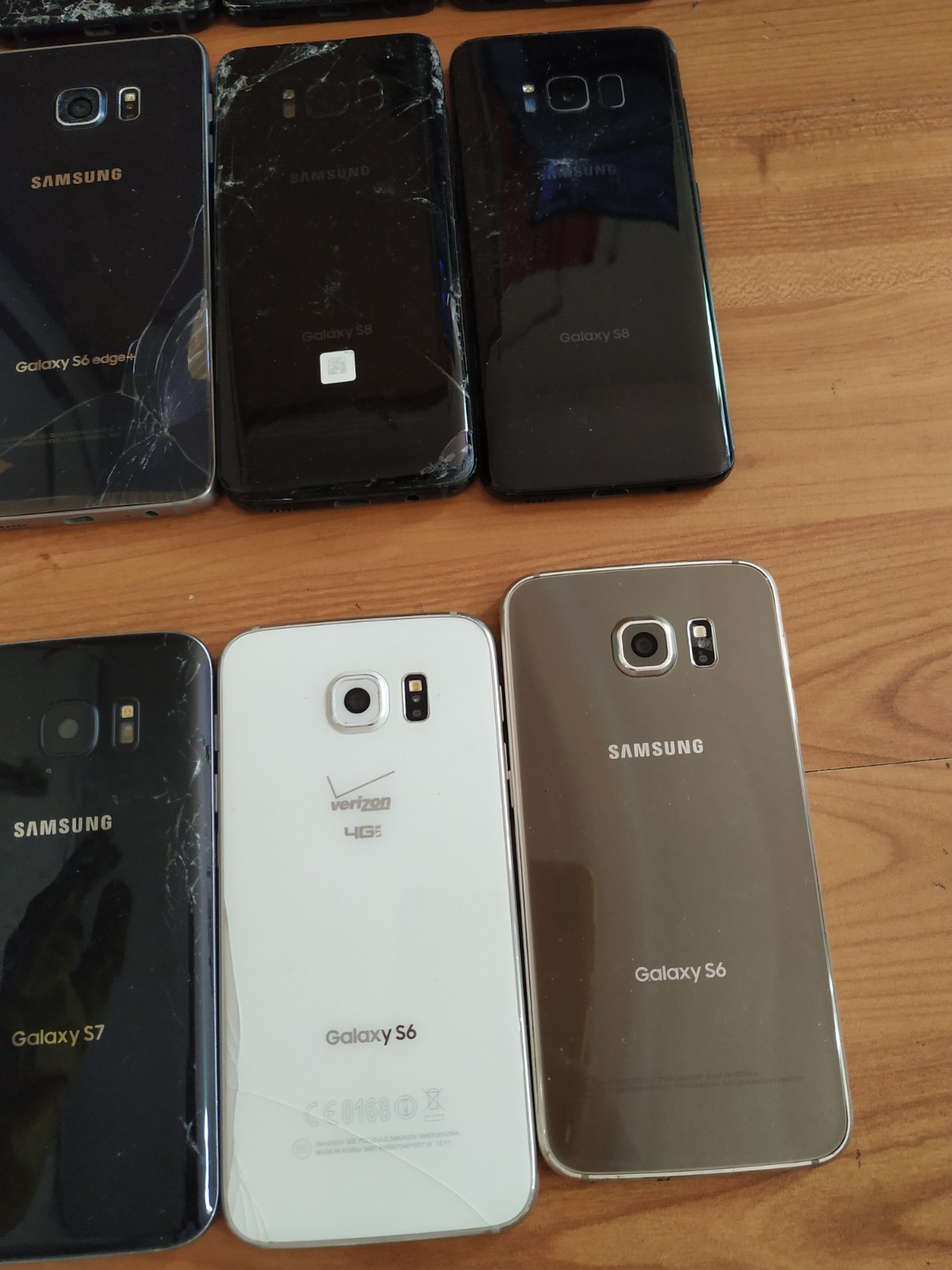 Lot of 15 Mixed model Samsung Galaxy S9+/S9/ S8+/ S8 / S7 / S6edge/S6 for parts