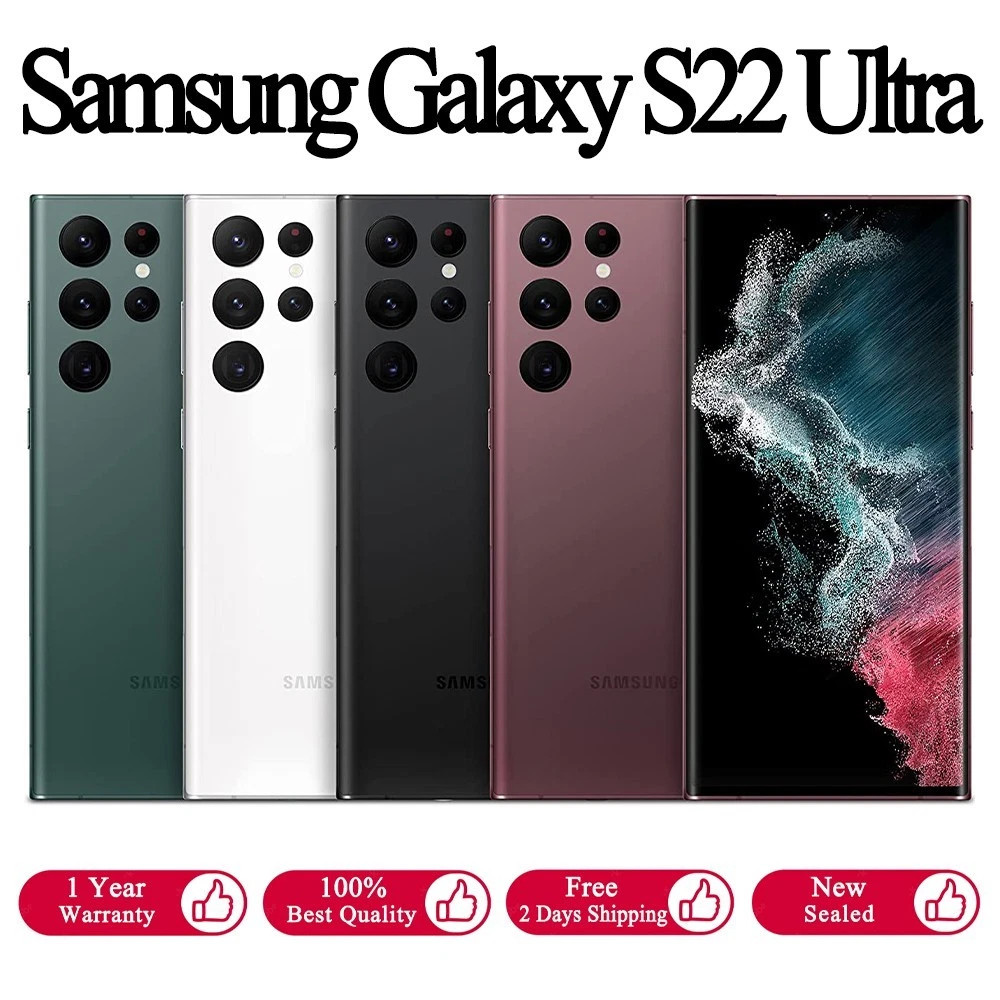 Samsung Galaxy S22 Ultra 128GB/256GB/512GB S908U Factory Unlocked,Sealed & New