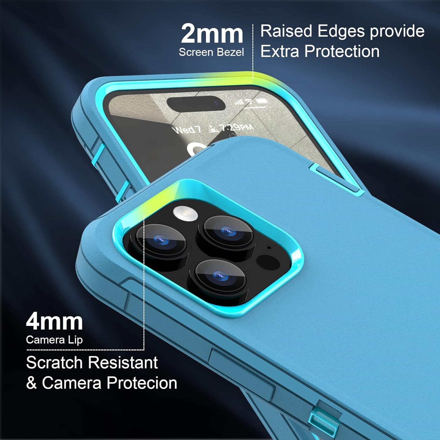 iPhone 14 Pro Max Case Heavy Duty Hybrid Shockproof Bumper Durable Phone Cover