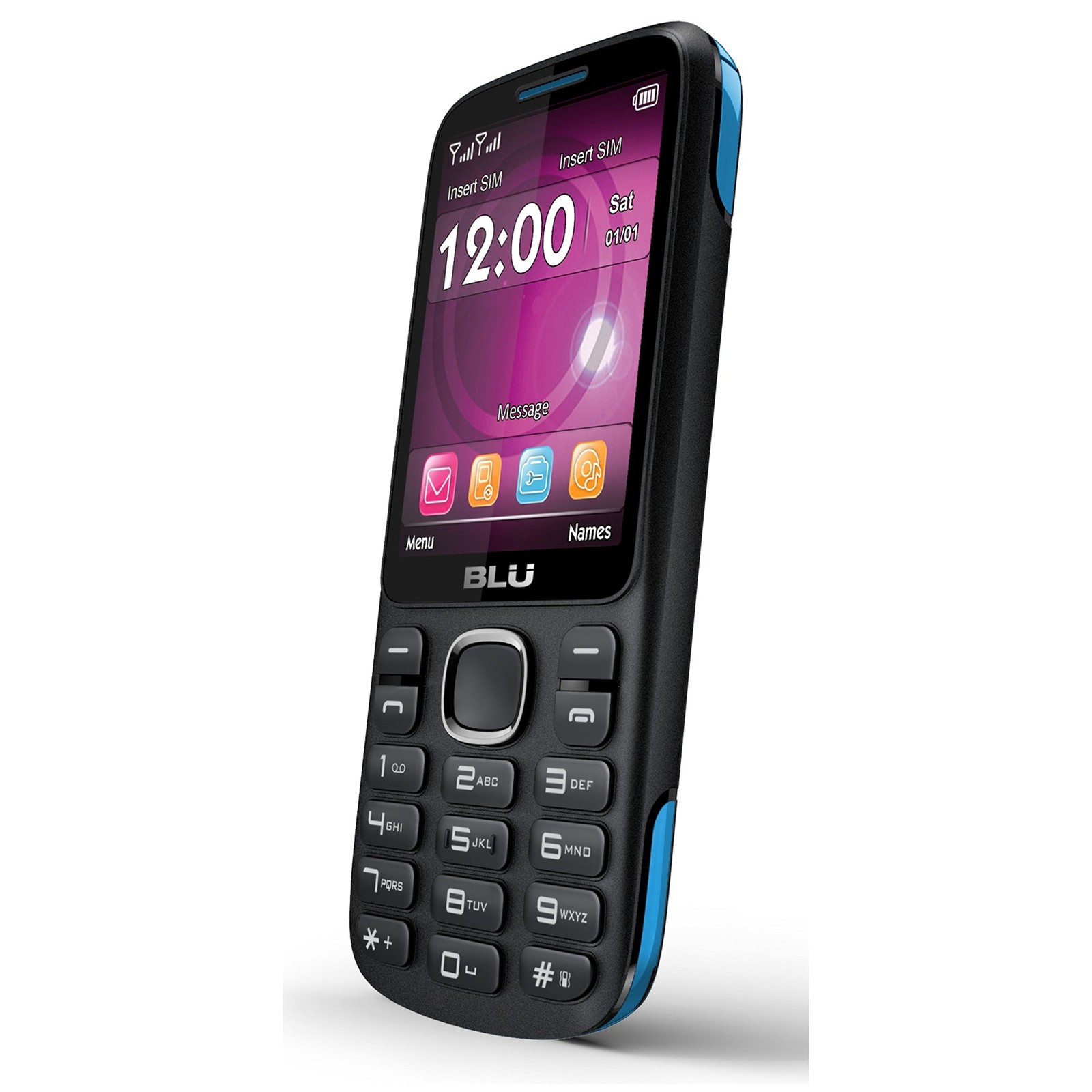 BLU T276T Black Blue Jenny TV 2.8 Unlocked GSM Dual-SIM Cell Phone w/