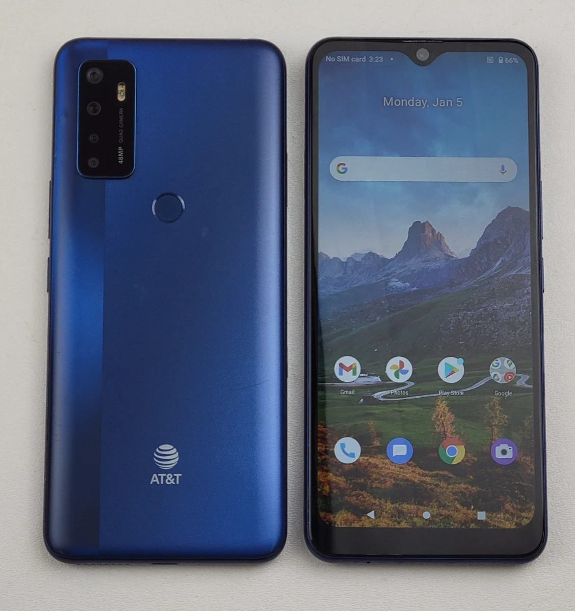 AT&T EA211001 Radiant Max 5G 6.8″ 64GB Storage 4GB RAM Electric Blue LTE Prepaid