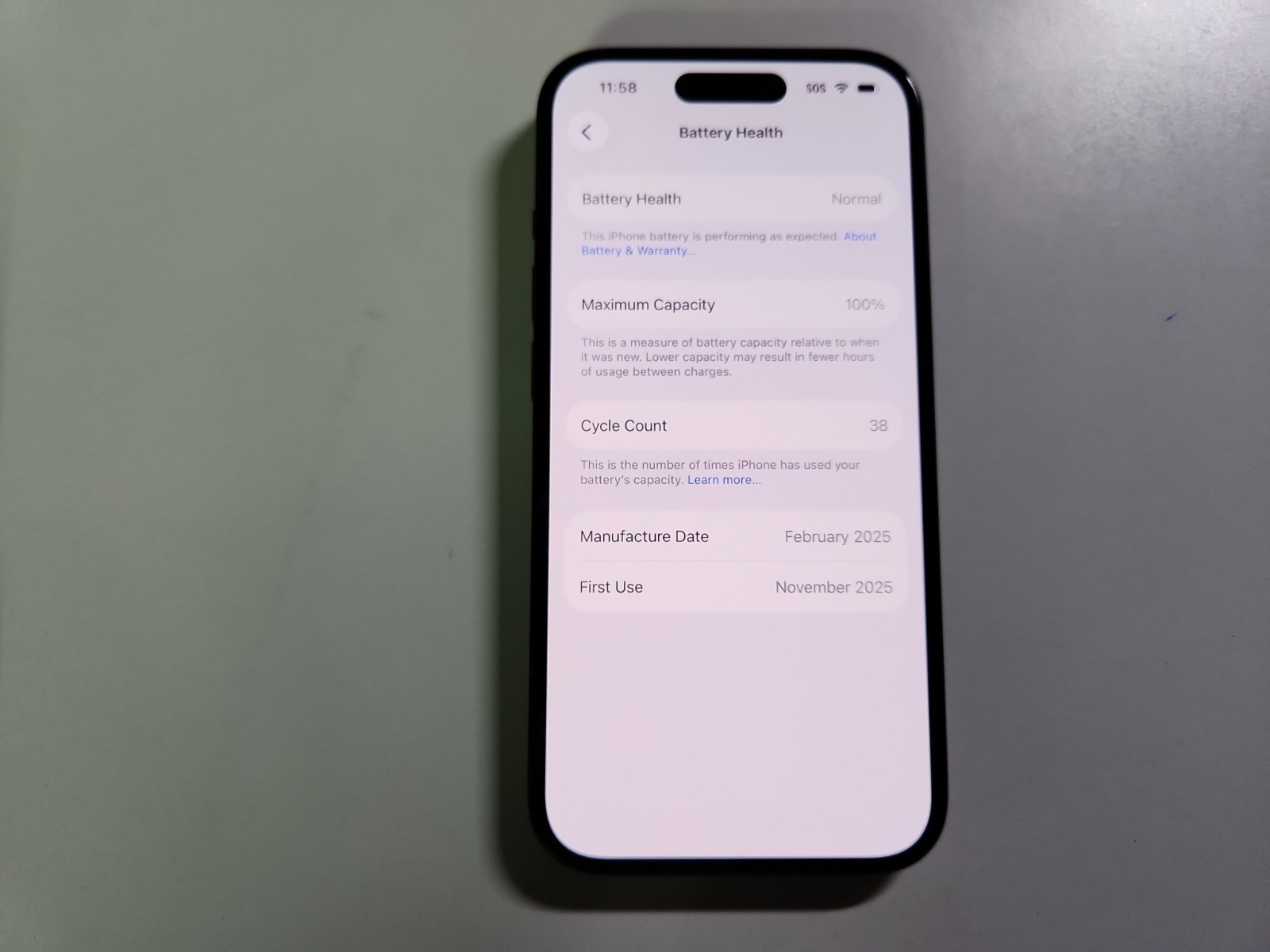 Apple iPhone 15 A2846 eSIM 5G 128GB Unlocked Clean IMEI BH=100% Charged 38 Times
