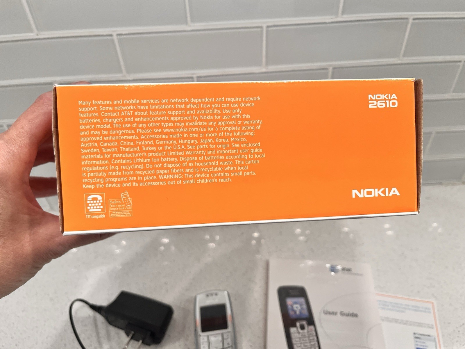 Nokia 2610 SILVER (Cingular) Cel Phone – NOT WORKING FOR PARTS – Vintage