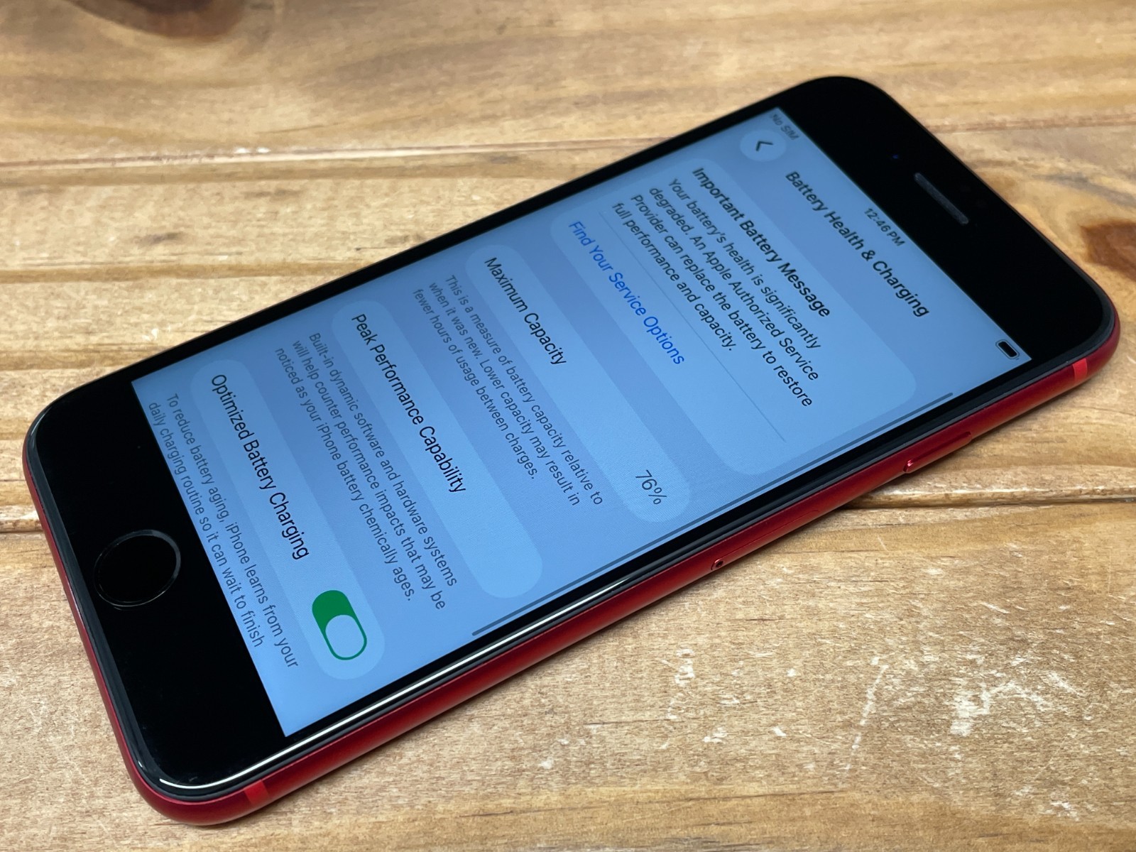 Apple iPhone SE 2nd Gen. – 64GB – RED (Unlocked) A2275 – Works – 76% Bat