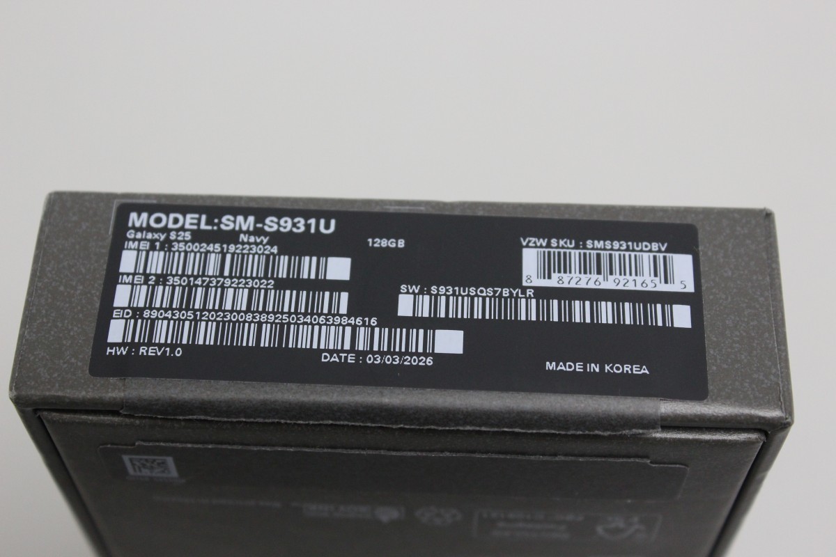 Samsung Galaxy S25 – 128GB – Navy (Verizon) Smartphone – New/AS Is (C31034244)