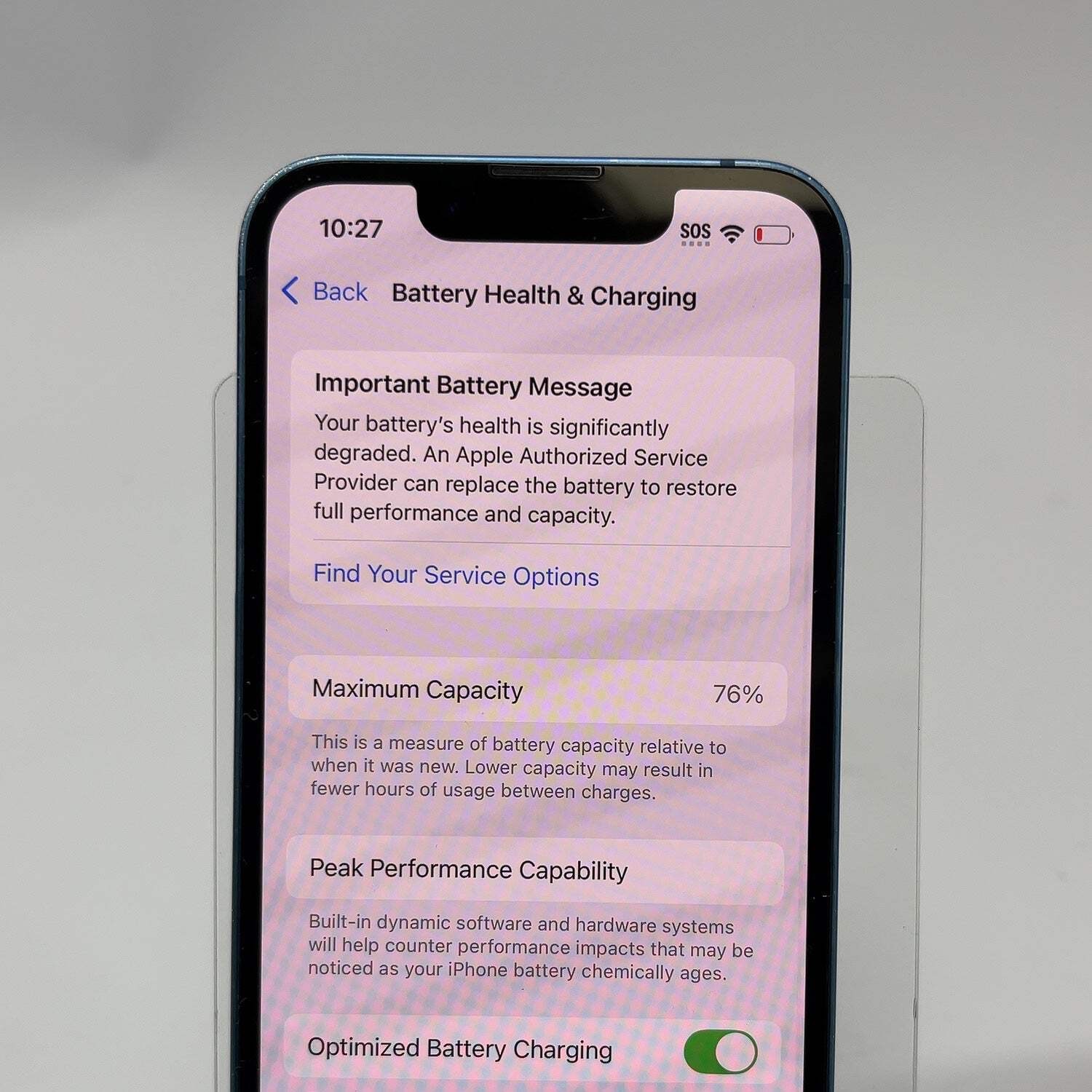Broken Unlocked Apple iPhone 13 Mini 128GB 18.7.8 MLHR3LL/A Bad Battery