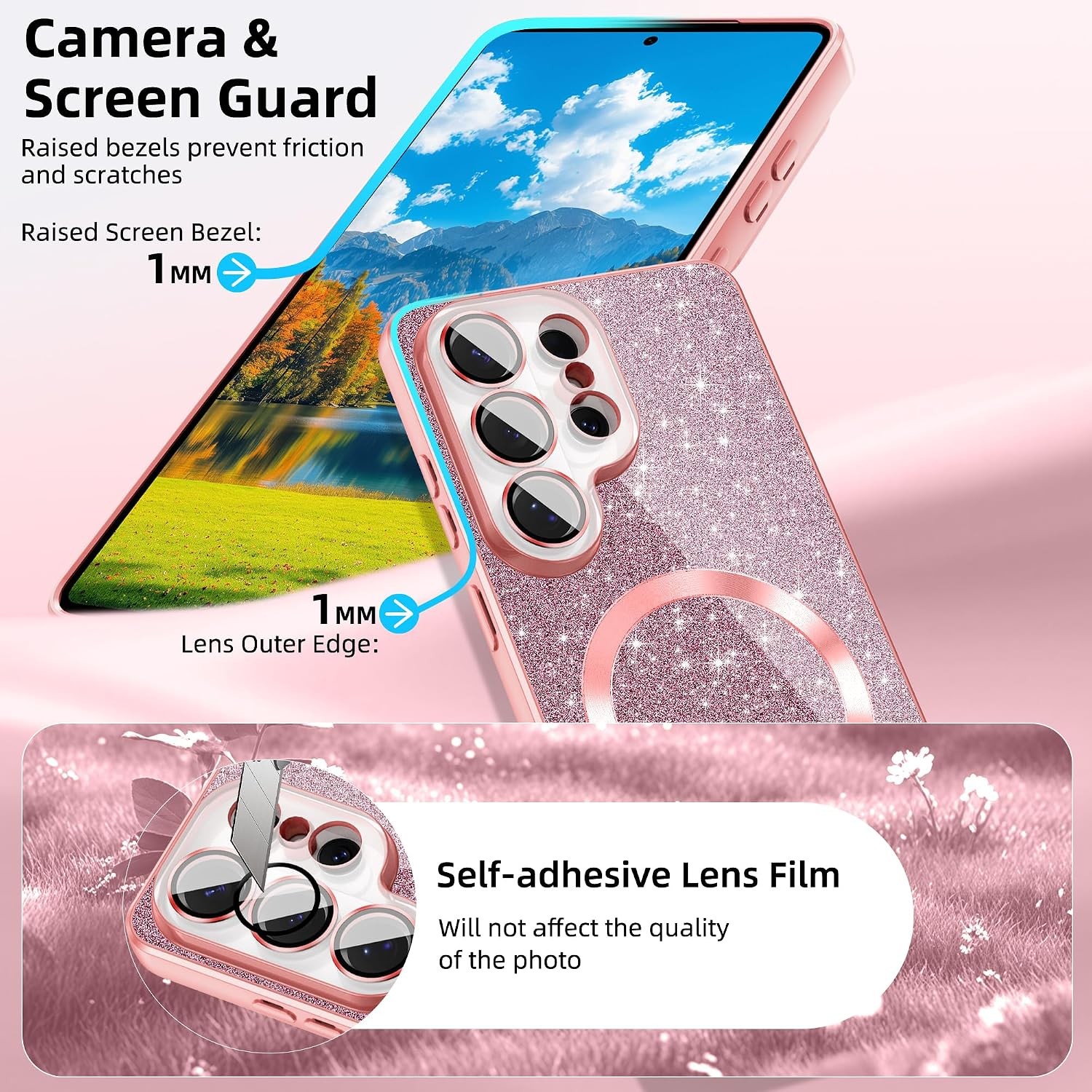 [2+2 PCS] Case & Screen Protectors for Samsung Galaxy S26 Ultra Slim Anti-Scratc