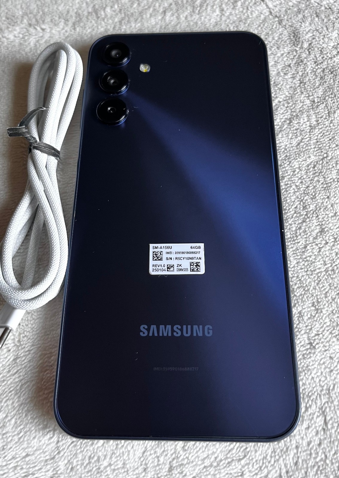 Cricket Prepaid Samsung Galaxy A15 Blue 64GB 50MP Camera, Used Good Condition