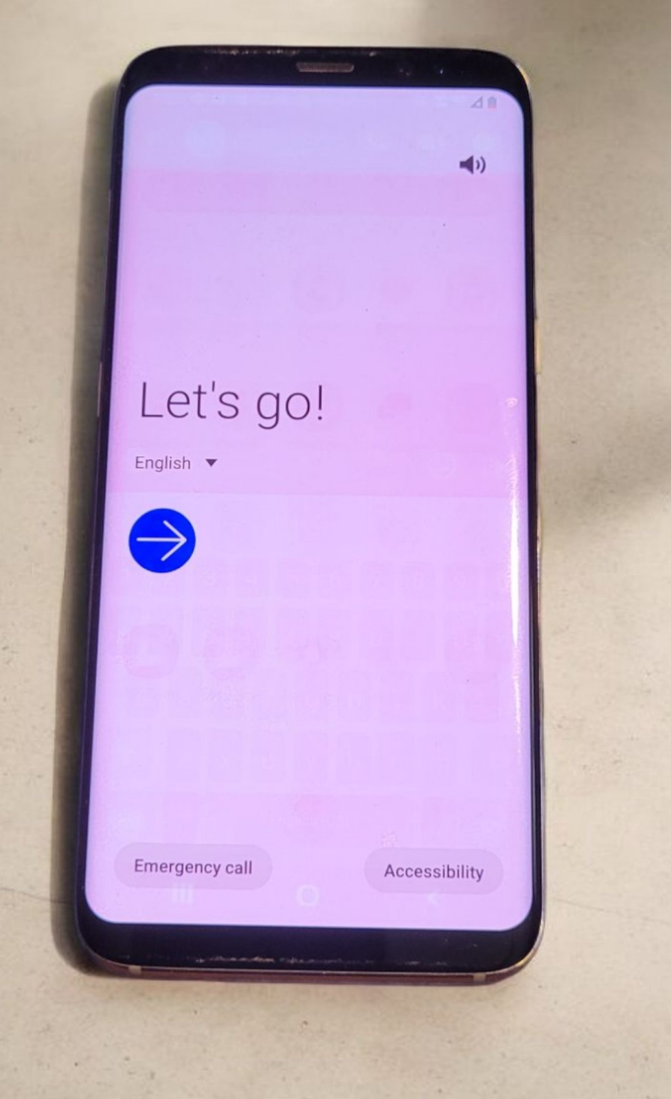 Samsung Galaxy S8 5G Smartphone Cracked Back Screen Burn. For Parts Functional