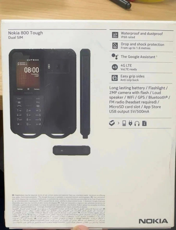 Nokia 800 Tough 4G Dual SIM Unlocked KaiOS Rugged classic Phone 1 year warranty