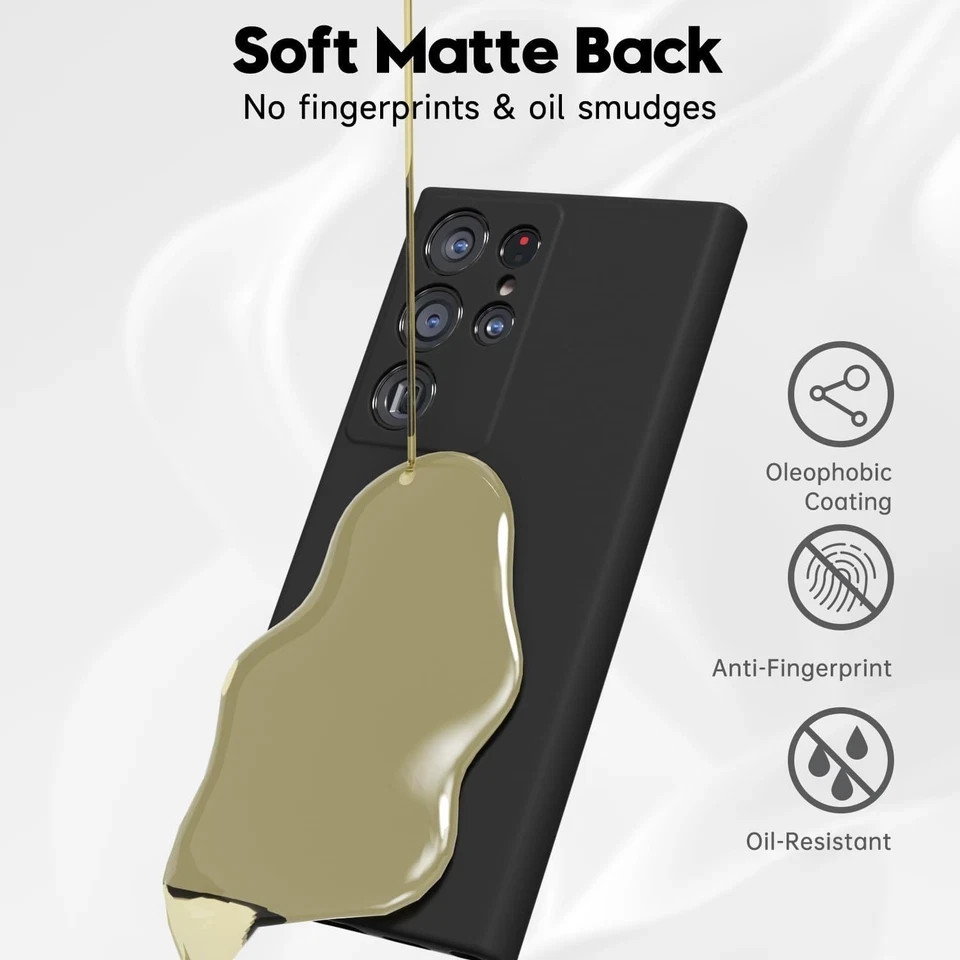For Samsung Galaxy S24 Ultra Case w/Minimalist Ultra Thin Slim Soft Rubber Cover