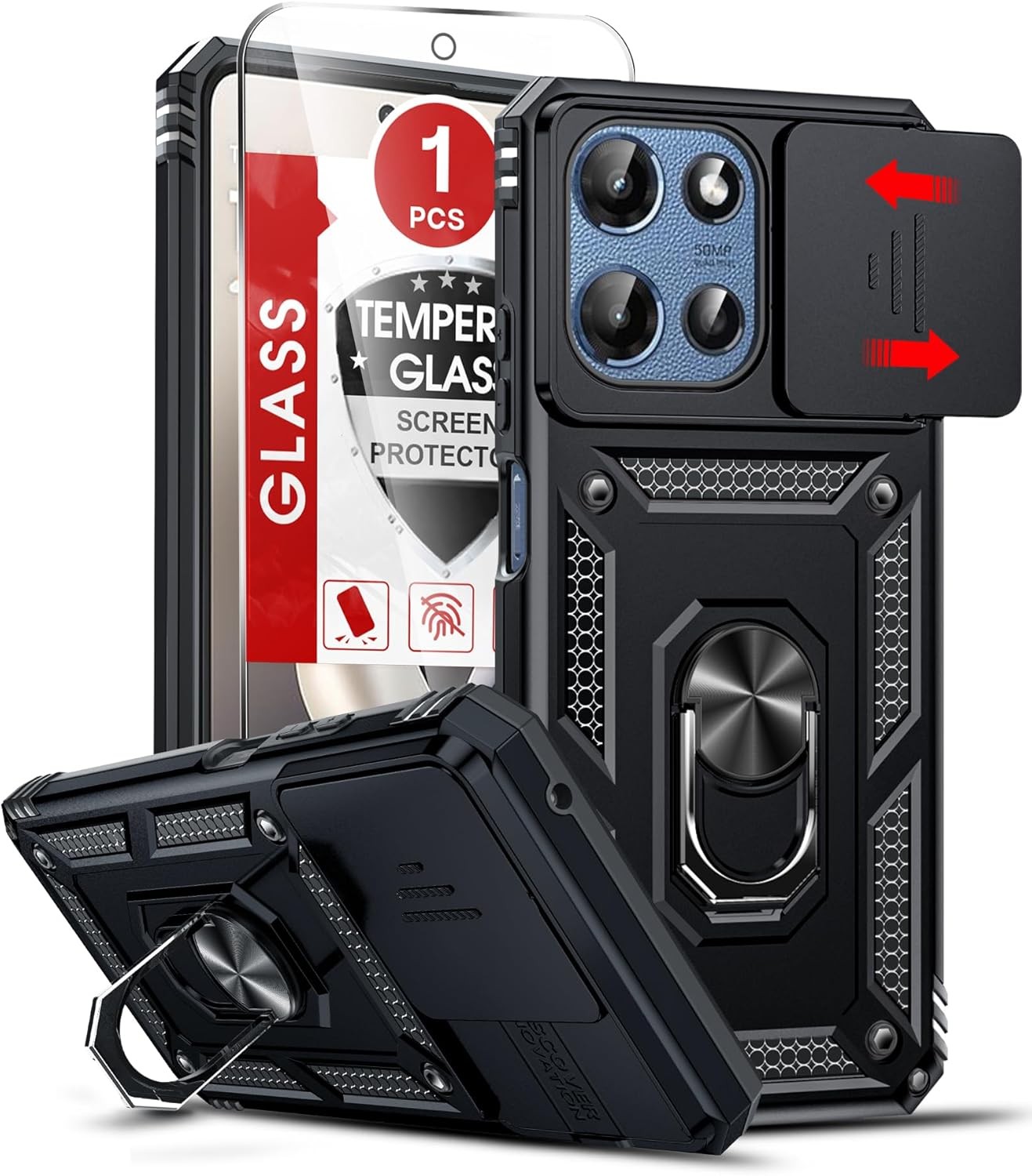 Case & Screen Protector for Motorola Moto G-Power 2025/2026 Rugged Shockproof