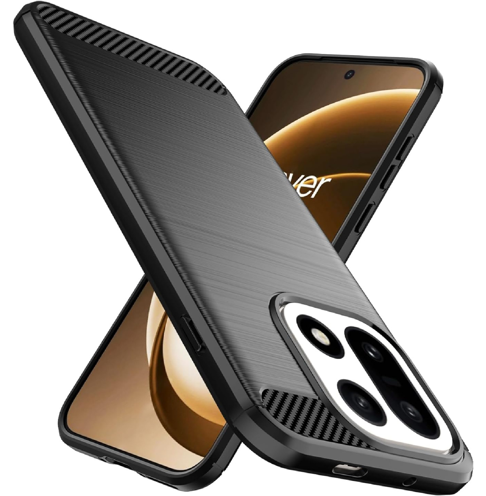 Designed for OnePlus 15 Case, Flexible TPU [Brushed Texture] [Anti-Slip] Shockpr