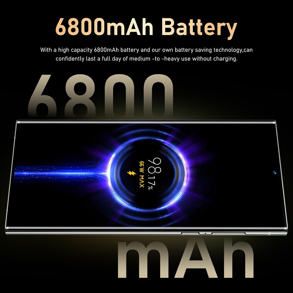 New S24 Ultra Unlocked Android Smartphone 128GB 6800mAh Dual SIM 4G Mobile Phone