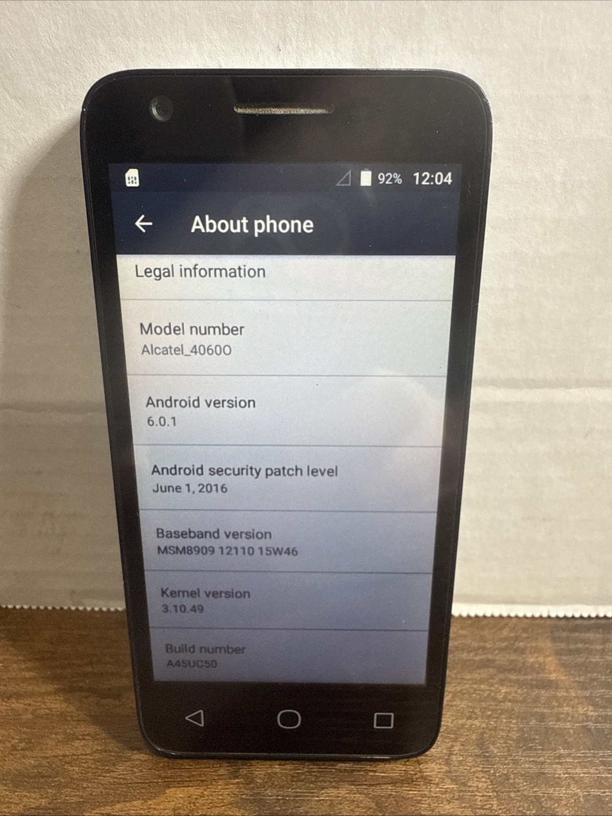 Alcatel Streak 4060O Android Phone Cricket 4G LTE GSM 5MP HD Camera 4.5″ Locked