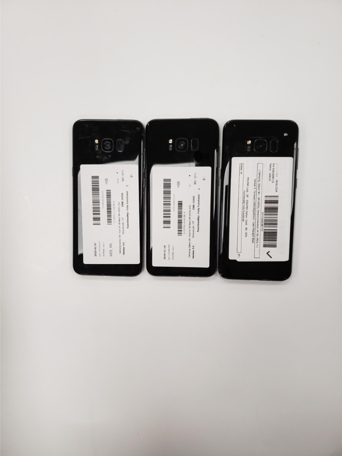 Lot Of 3 Unlocked Samsung Galaxy S8+ SM-G955U 64GB Black **READ**