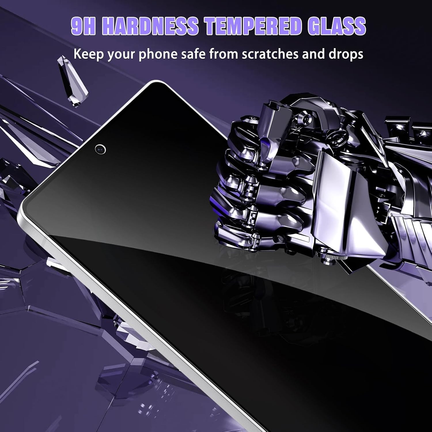 [2+2 PCS] Privacy Screen Protector & Camera Lens Protector for Samsung Galaxy S2